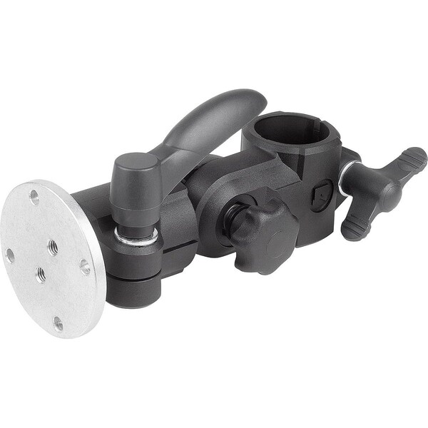 Monitor Bracket With Rotary Flange, Thermoplastic, Comp:Aluminum